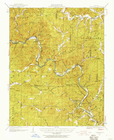 United States Geological Survey Cardareva, MO (1949, 62500-Scale) digital map