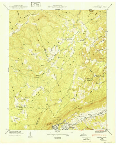 United States Geological Survey Cardiff, TN (1949, 24000-Scale) digital map