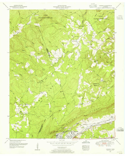 United States Geological Survey Cardiff, TN (1952, 24000-Scale) digital map