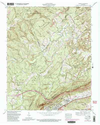 United States Geological Survey Cardiff, TN (1968, 24000-Scale) digital map