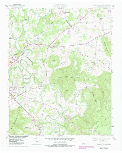 United States Geological Survey Cardwell Mountain, TN (1957, 24000-Scale) digital map