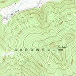 United States Geological Survey Cardwell Mountain, TN (1957, 24000-Scale) digital map