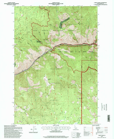 United States Geological Survey Carey Dome, ID (1995, 24000-Scale) digital map