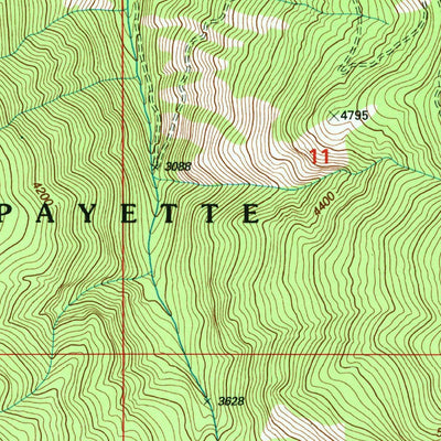 United States Geological Survey Carey Dome, ID (1995, 24000-Scale) digital map