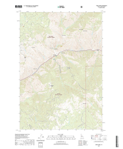 United States Geological Survey Carey Dome, ID (2020, 24000-Scale) digital map