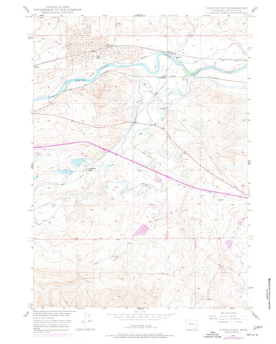 United States Geological Survey Careyhurst, WY (1949, 24000-Scale) digital map