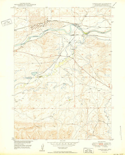 United States Geological Survey Careyhurst, WY (1950, 24000-Scale) digital map