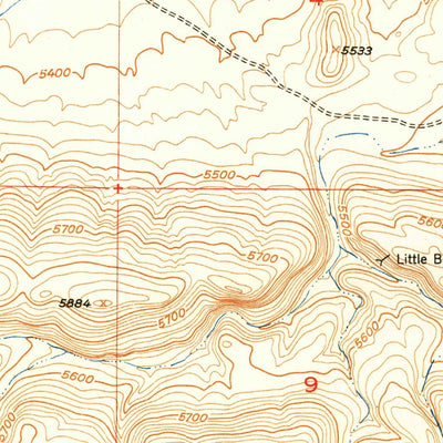 United States Geological Survey Careyhurst, WY (1950, 24000-Scale) digital map