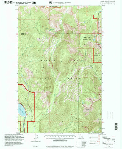 United States Geological Survey Caribou Creek, ID (1996, 24000-Scale) digital map