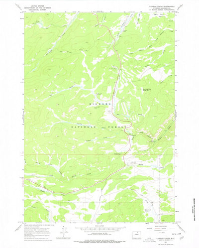 United States Geological Survey Caribou Creek, WY (1967, 24000-Scale) digital map