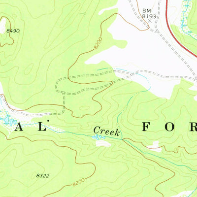 United States Geological Survey Caribou Creek, WY (1967, 24000-Scale) digital map