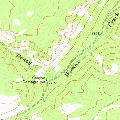 United States Geological Survey Caribou Creek, WY (1967, 24000-Scale) digital map