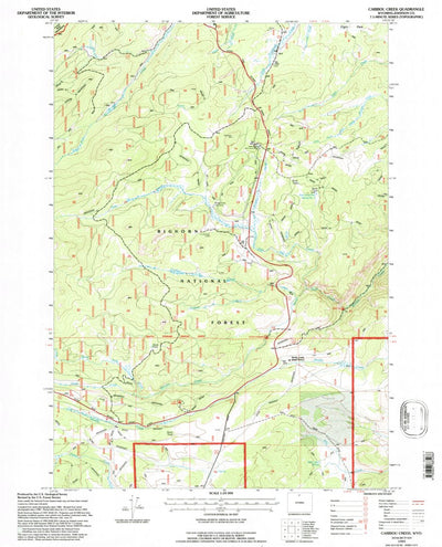 United States Geological Survey Caribou Creek, WY (1993, 24000-Scale) digital map