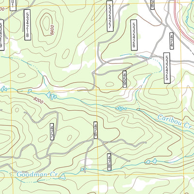 United States Geological Survey Caribou Creek, WY (2012, 24000-Scale) digital map