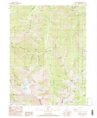 United States Geological Survey Caribou Lake, CA (1986, 24000-Scale) digital map