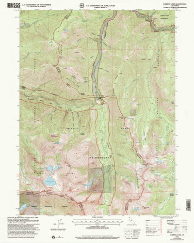 United States Geological Survey Caribou Lake, CA (2001, 24000-Scale) digital map