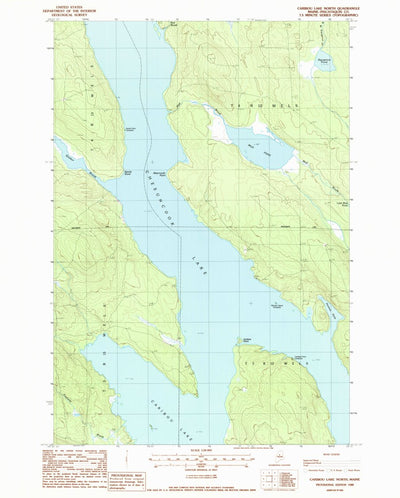 United States Geological Survey Caribou Lake North, ME (1988, 24000-Scale) digital map