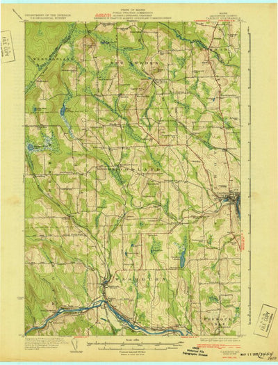 United States Geological Survey Caribou, ME (1932, 62500-Scale) digital map