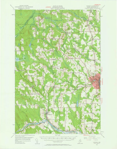 United States Geological Survey Caribou, ME (1953, 62500-Scale) digital map