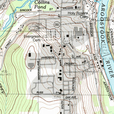 United States Geological Survey Caribou, ME (1984, 24000-Scale) digital map