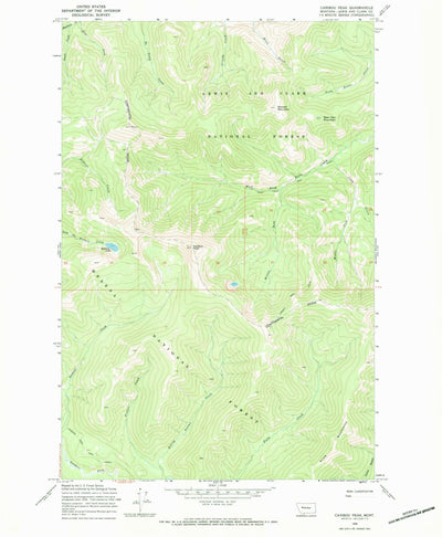 United States Geological Survey Caribou Peak, MT (1968, 24000-Scale) digital map