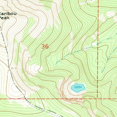 United States Geological Survey Caribou Peak, MT (1968, 24000-Scale) digital map