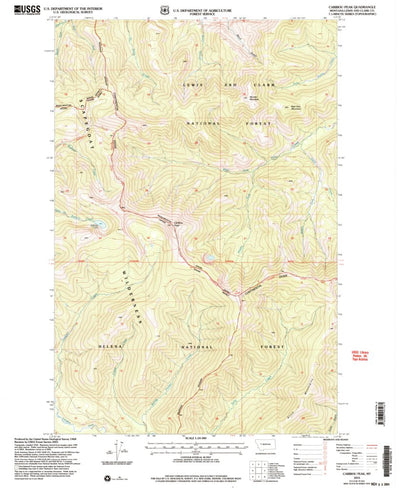 United States Geological Survey Caribou Peak, MT (2001, 24000-Scale) digital map