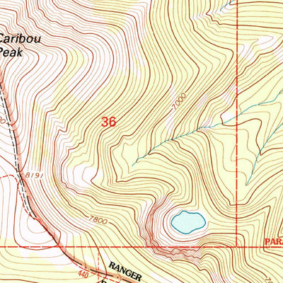 United States Geological Survey Caribou Peak, MT (2001, 24000-Scale) digital map