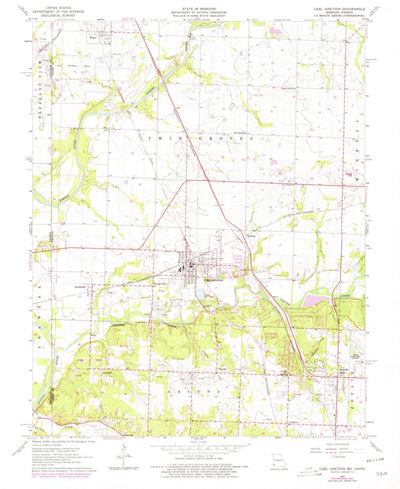 United States Geological Survey Carl Junction, MO-KS (1963, 24000-Scale) digital map