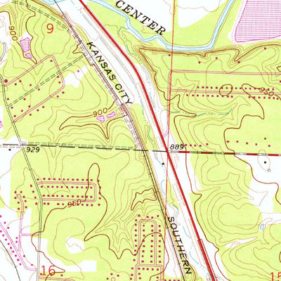 United States Geological Survey Carl Junction, MO-KS (1963, 24000-Scale) digital map