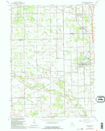 United States Geological Survey Carleton, MI (1967, 24000-Scale) digital map