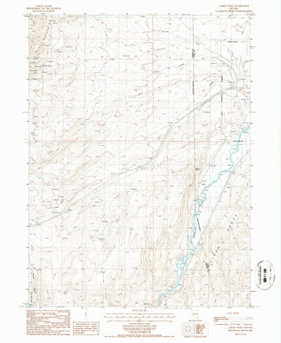 United States Geological Survey Carlin West, NV (1985, 24000-Scale) digital map