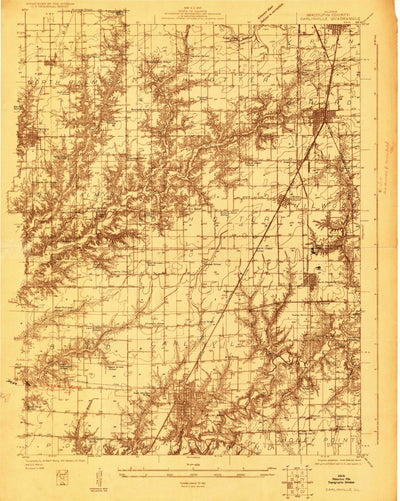 United States Geological Survey Carlinville, IL (1923, 48000-Scale) digital map