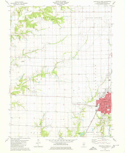 United States Geological Survey Carlinville West, IL (1979, 24000-Scale) digital map