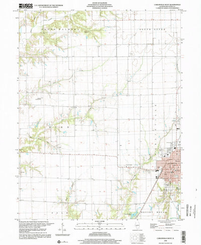 United States Geological Survey Carlinville West, IL (1998, 24000-Scale) digital map