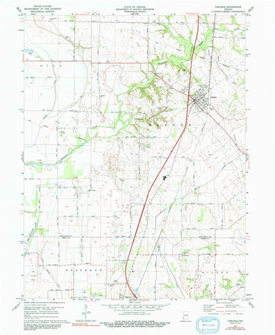 United States Geological Survey Carlisle, IN (1974, 24000-Scale) digital map