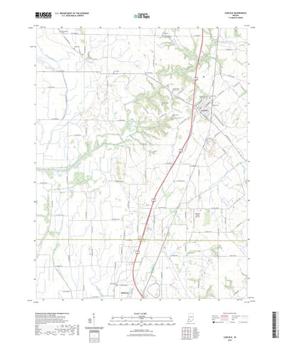 United States Geological Survey Carlisle, IN (2022, 24000-Scale) digital map