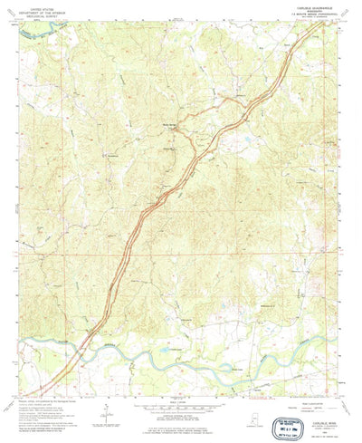 United States Geological Survey Carlisle, MS (1963, 24000-Scale) digital map