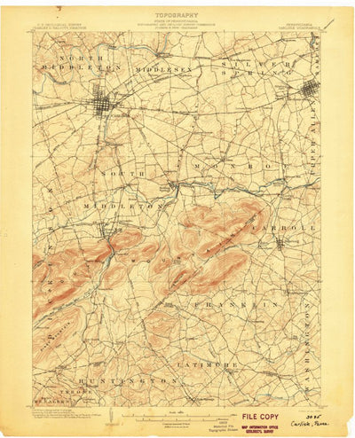 United States Geological Survey Carlisle, PA (1904, 62500-Scale) digital map