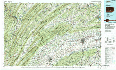 United States Geological Survey Carlisle, PA (1984, 100000-Scale) digital map