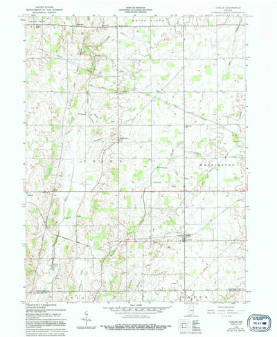 United States Geological Survey Carlos, IN (1960, 24000-Scale) digital map