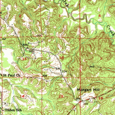 United States Geological Survey Carlowville, AL (1957, 62500-Scale) digital map