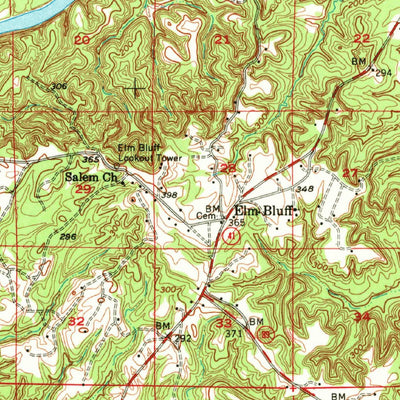 United States Geological Survey Carlowville, AL (1957, 62500-Scale) digital map