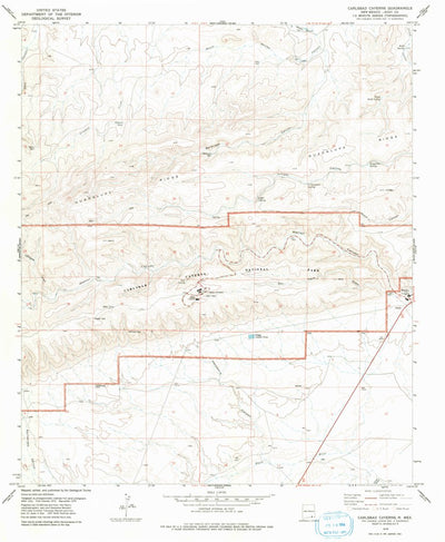 United States Geological Survey Carlsbad Caverns, NM (1979, 24000-Scale) digital map