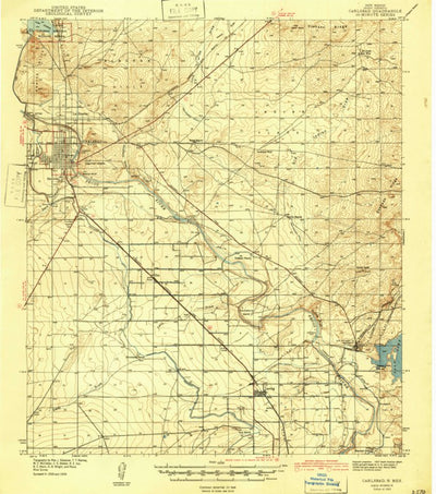 United States Geological Survey Carlsbad, NM (1943, 62500-Scale) digital map