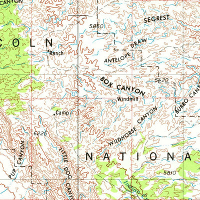 United States Geological Survey Carlsbad, NM-TX (1954, 250000-Scale) digital map