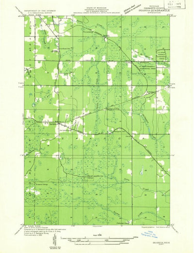 United States Geological Survey Carlshend, MI (1932, 31680-Scale) digital map