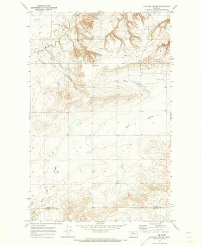 United States Geological Survey Carlson Coulee, MT (1970, 24000-Scale) digital map