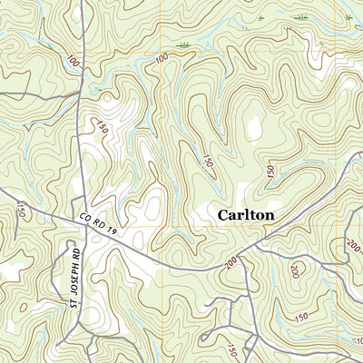 United States Geological Survey Carlton, AL (2020, 24000-Scale) digital map