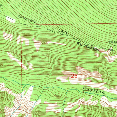 United States Geological Survey Carlton Lake, MT (1967, 24000-Scale) digital map
